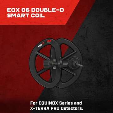 Minelab EQX 06 Double-D Waterproof Smart Coil for Equinox Metal Detectors (Skidplate Included)