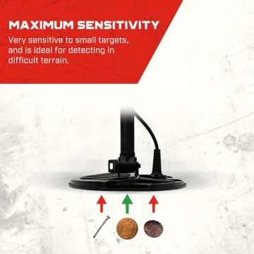 Minelab EQX 06 Double-D Waterproof Smart Coil for Equinox Metal Detectors (Skidplate Included)