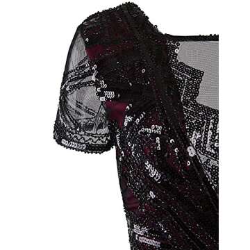 Elegant Vijiv 1920s Short Prom Dress V Neck Sequins