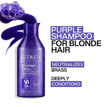 REDKEN Extend Blondage Color Depositing Purple Shampoo and Conditioner |Toner For Blonde Hair | Neutralizes Brass & Moisturizes Hair | With Pure Violet Pigments