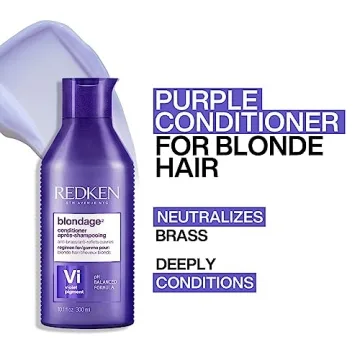 REDKEN Extend Blondage Color Depositing Purple Shampoo and Conditioner |Toner For Blonde Hair | Neutralizes Brass & Moisturizes Hair | With Pure Violet Pigments