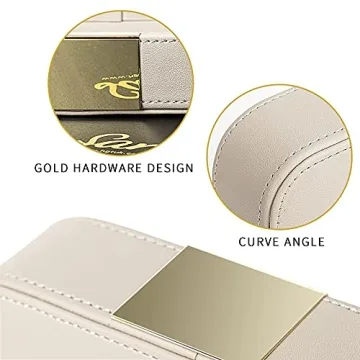 SANZIE Luxury Leather Metal Tray Organizer for Jewelry Keys