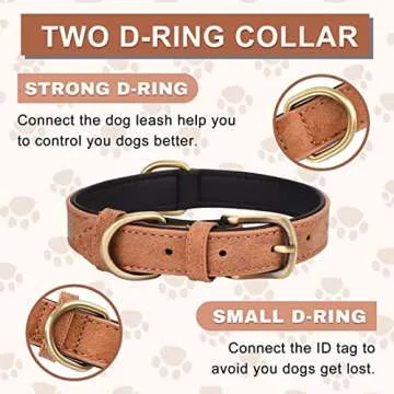 Brown Leather Dog Collar