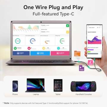 TEKCHIC Portable Monitor with Keyboard, 14 Inch Laptop Monitor Extender Built-in 5000mAh Battery, 1080P FHD Screen CrowView Note Compatible with Raspberry Pi 5, Phone, Steam Deck, SBCs/Mini PC/PC