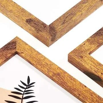 TWING 8x10 Picture Frames Set of 6, Rustic Photo Frames Collage for Wall Decor Mounting or Table Display,Home Decorative Wall Gallery Picture Photo Frame Wood Brown,Walnut