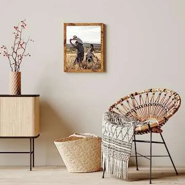 TWING 8x10 Picture Frames Set of 6, Rustic Photo Frames Collage for Wall Decor Mounting or Table Display,Home Decorative Wall Gallery Picture Photo Frame Wood Brown,Walnut