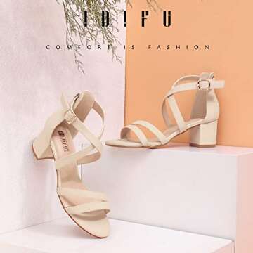 IDIFU Women's Chunky Heel Strappy Sandals for All Occasions
