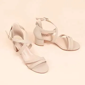 IDIFU Women's Chunky Heel Strappy Sandals for All Occasions