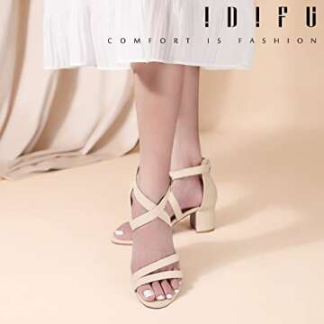 IDIFU Women's Chunky Heel Strappy Sandals for All Occasions