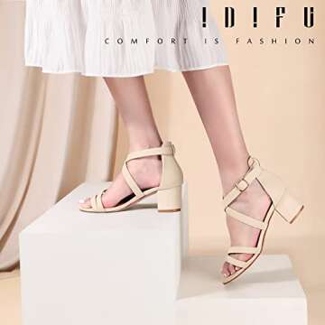 IDIFU Women's Chunky Heel Strappy Sandals for All Occasions