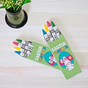 Fun Express Pastel Crayons for Easter - 24 boxes of 4 crayons - Easter Basic Supplies and Basket Stuffers