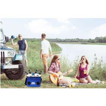 Bud Light Insulated Leakproof Soft Cooler Bag - Bluetooth Version 5.0, Sound, Portable Beverage, Cooling, Adjustable Strap, 24-Can Capacity, Outdoor Gatherings and Tailgates