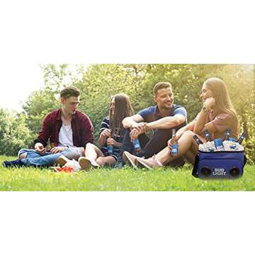 Bud Light Insulated Leakproof Soft Cooler Bag - Bluetooth Version 5.0, Sound, Portable Beverage, Cooling, Adjustable Strap, 24-Can Capacity, Outdoor Gatherings and Tailgates