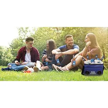 Bud Light Insulated Leakproof Soft Cooler Bag - Bluetooth Version 5.0, Sound, Portable Beverage, Cooling, Adjustable Strap, 24-Can Capacity, Outdoor Gatherings and Tailgates