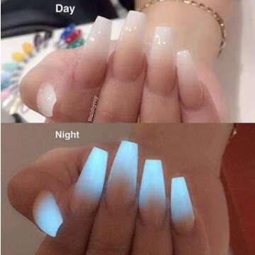 Cre8tion Glow in The Dark Soak Off Top Coat Gel Polish led uv lamp needed Curing Nail Art Nail Polish