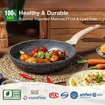 CAROTE Nonstick Frying Pan Classic Granite 12-Inch Skillet