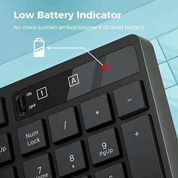 Lovaky Wireless Keyboard & Mouse Combo - Ergonomic & Quiet