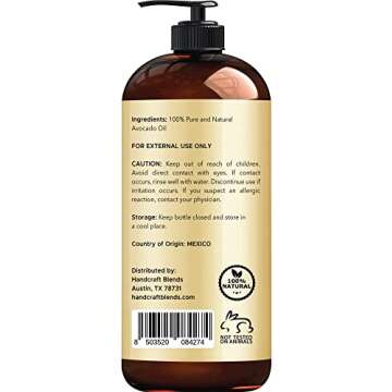 Handcraft Blends Avocado Oil 16 Fl Oz - Pure & Natural