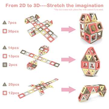 AOMIKS 162PCS Magnetic Blocks Set for Kids Creativity