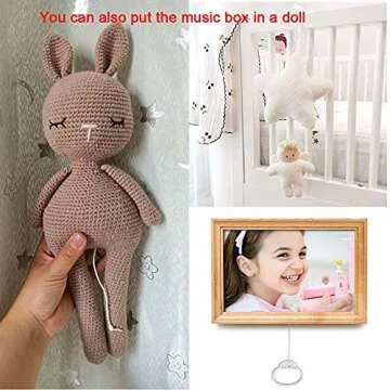 Over The Rainbow Pull String Music Box for Babies and Kids