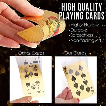 Luxurious 24K Gold Foil Playing Cards - 2 Decks