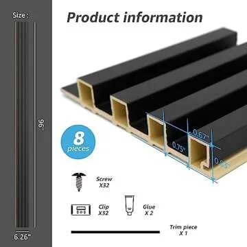 Art3d Acoustic Slat Wall Panels for Modern Decor