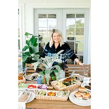 Mud Pie Water Hyacinth Section Server for Elegant Dining