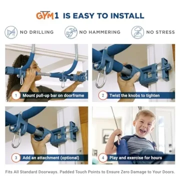 Gym1 Doorway Swing Set for Kids and Adults