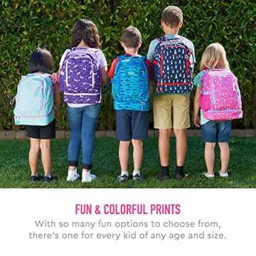 Bentgo 2-in-1 Backpack & Insulated Lunch Bag Set With Kids Prints Lunch Box (Rainbows and Butterflies)