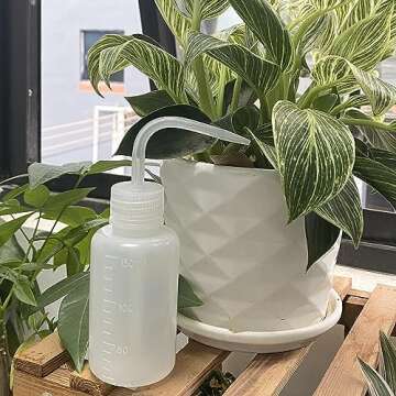 Valchoose 150ML Premium Eyelash Water Bottle for Extensions, 5.1oz White Tattoo Water Bottles No Need to Squeeze Hard, Easy to Carry Eyelash Bottle Rinse for Eyelashes, Cleaning(1 pack)