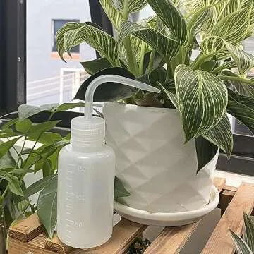 Valchoose 150ML Premium Eyelash Water Bottle for Extensions, 5.1oz White Tattoo Water Bottles No Need to Squeeze Hard, Easy to Carry Eyelash Bottle Rinse for Eyelashes, Cleaning(1 pack)