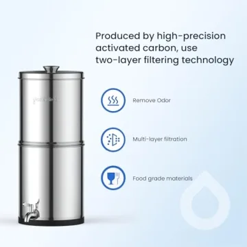 GLACIER FRESH Gravity Water Filter System for Home & Camping
