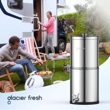 GLACIER FRESH Gravity Water Filter System for Home & Camping