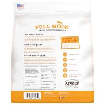 Full Moon Chicken Jerky Healthy All Natural Dog Treats Human Grade Made in USA Grain Free, 1.5 Pound (Pack of 1)