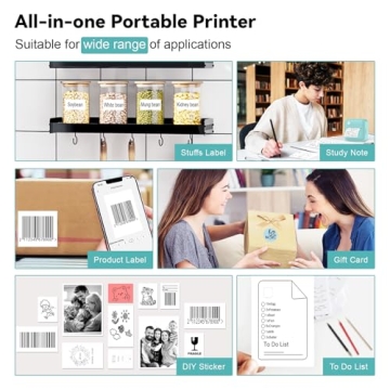 Compact INVISEN Label Maker - Portable Thermal Printer
