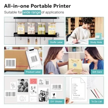 Compact INVISEN Label Maker - Portable Thermal Printer