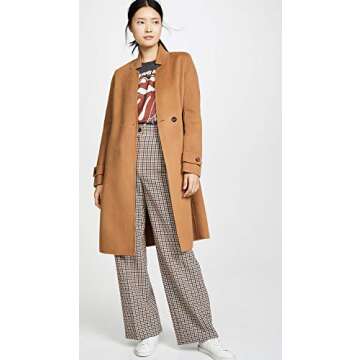 Soia & Kyo Women's ADALICIA Ladies Long Wool Coat, Belt, Camel, XL