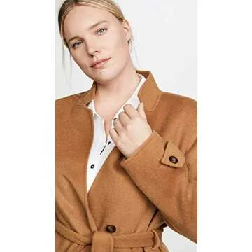 Soia & Kyo Women's ADALICIA Ladies Long Wool Coat, Belt, Camel, XL