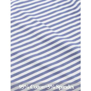 Namatime Womens Cotton Pajama Sets 2 Piece Lounge Set Stripe Long Sleeve Comfy Pj Set Spring Loungewear Sleepwear with Pockets Soft Maternity Pajamas 2025 Blue S