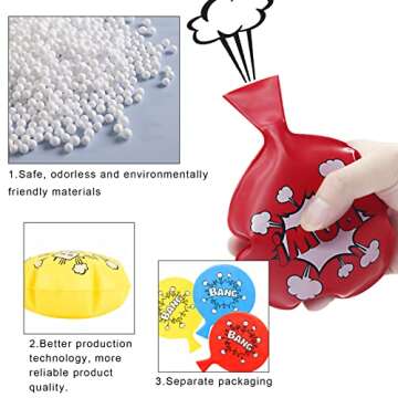 FUNWISH Whoopie Cushion Toys for Kids, 7” Whoopee Cushion, Whoopee Cushion Fart Toys for Kids, Prank Kit Toys Party Favors, 3 PCS for Adults & Kids, White Elephant Gifts for Adults