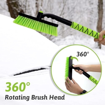 YEECOPON 25" Snow Brush & Ice Scraper for Car Windshield, Detachable Snow Scrapers with Foam Grip for Cars, Trucks, SUVs