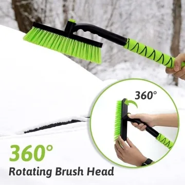 YEECOPON 25" Snow Brush & Ice Scraper for Car Windshield, Detachable Snow Scrapers with Foam Grip for Cars, Trucks, SUVs