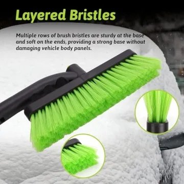 YEECOPON 25" Snow Brush & Ice Scraper for Car Windshield, Detachable Snow Scrapers with Foam Grip for Cars, Trucks, SUVs