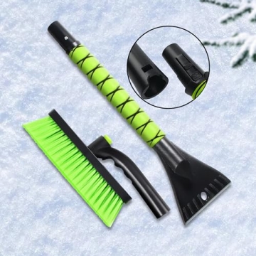 YEECOPON 25" Snow Brush & Ice Scraper for Car Windshield, Detachable Snow Scrapers with Foam Grip for Cars, Trucks, SUVs