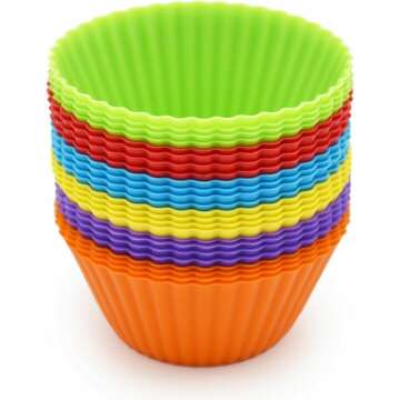 Buy Reusable Silicone Cupcake Cups for Easy Baking