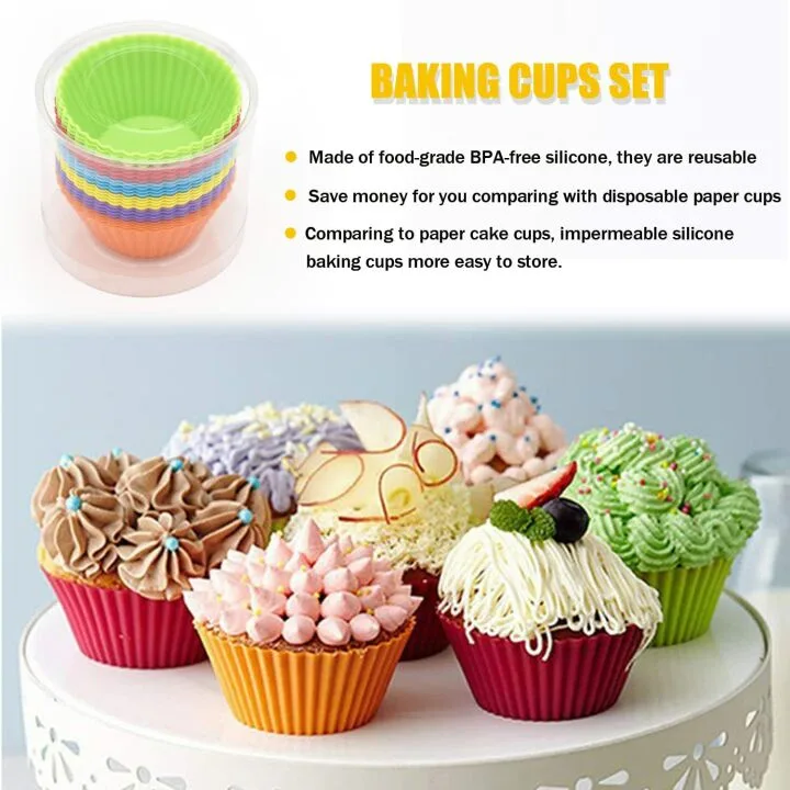 Buy Reusable Silicone Cupcake Cups for Easy Baking