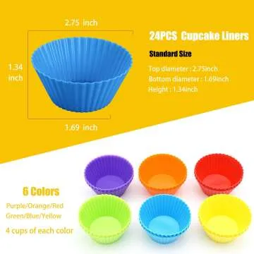 Buy Reusable Silicone Cupcake Cups for Easy Baking