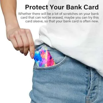 DEEZOMO RFID Blocking Sleeves (10 RFID Blocking Sleeves, 10 Unique Designs) Identity Theft Protection Travel Case Set (Splendid Printing