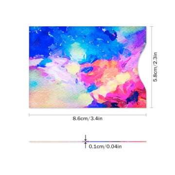 DEEZOMO RFID Blocking Sleeves (10 RFID Blocking Sleeves, 10 Unique Designs) Identity Theft Protection Travel Case Set (Splendid Printing