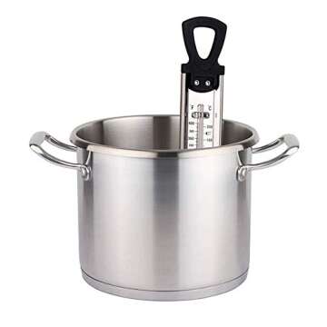 Lightbeam Candy Thermometer Deep Fry Thermometer with Pot Clip, Stainless Steel Instant Read Cooking Thermometer Food Thermometer